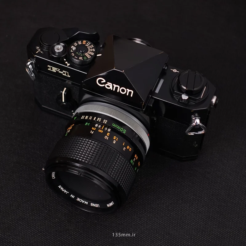 دوربین Canon F-1 با لنز 50mm f/3.5 S.S.C.